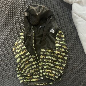 The North Face Olive Green Fish Pattern Jacket